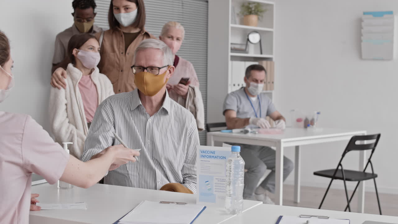 Diverse Patients Registering for Vaccination