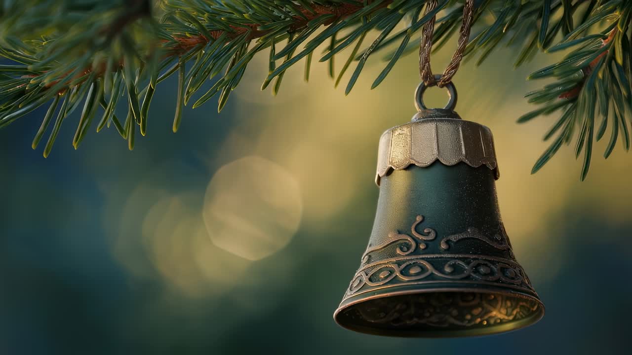Campana di Natale sull'albero di Natale
