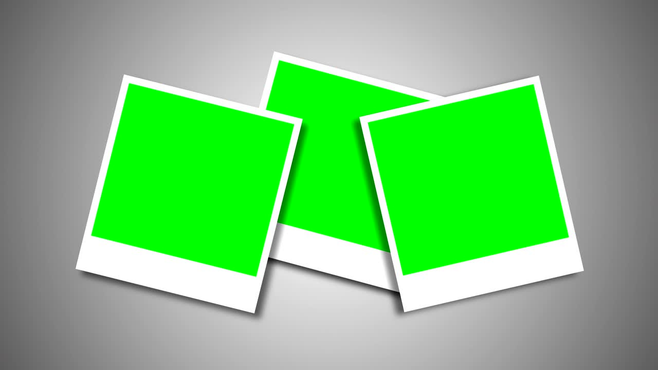 marcos de polaroids con pantalla verde para su foto
