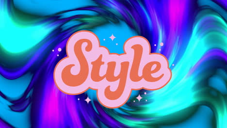 animation of style text on colourful background