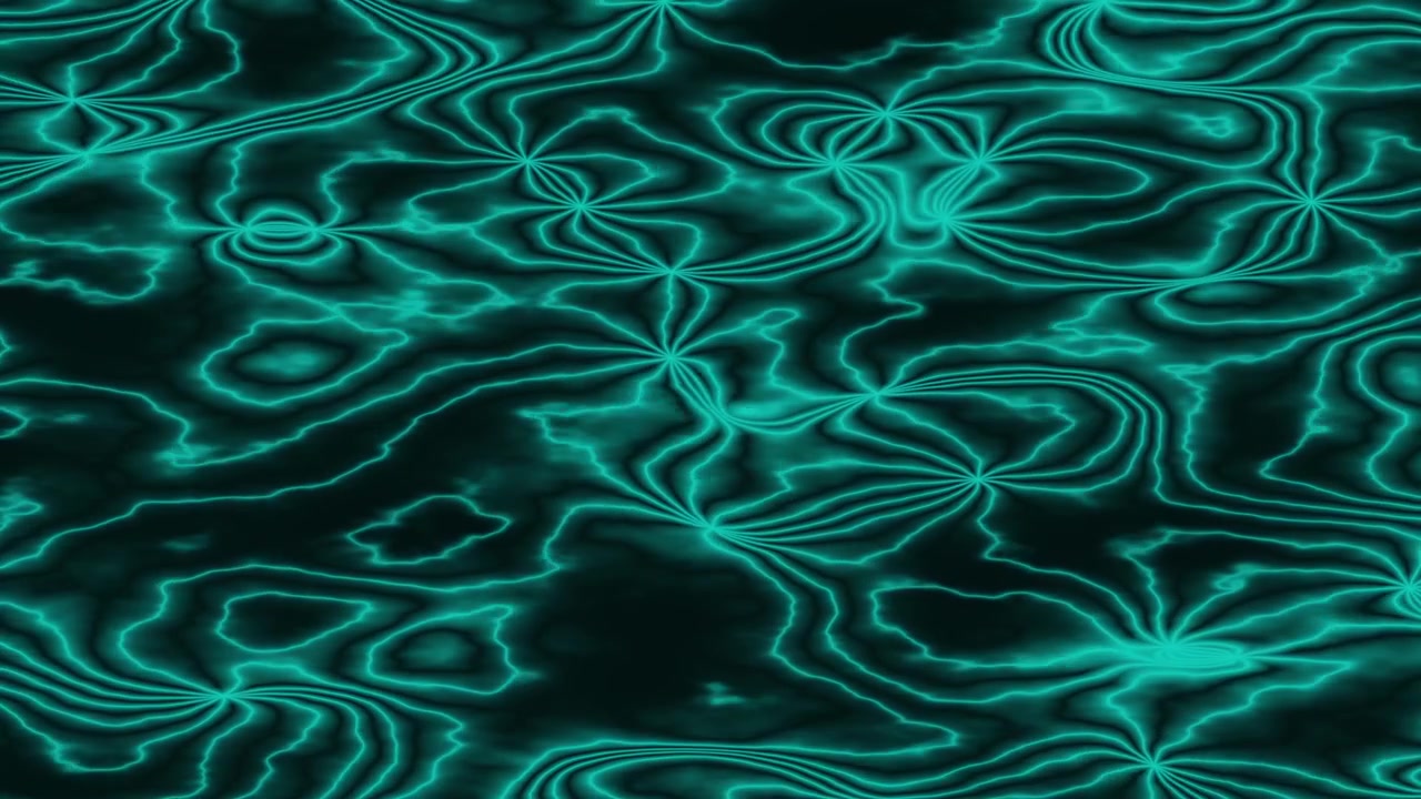 Cyan electric plasma texture flowing on black background seamless loop