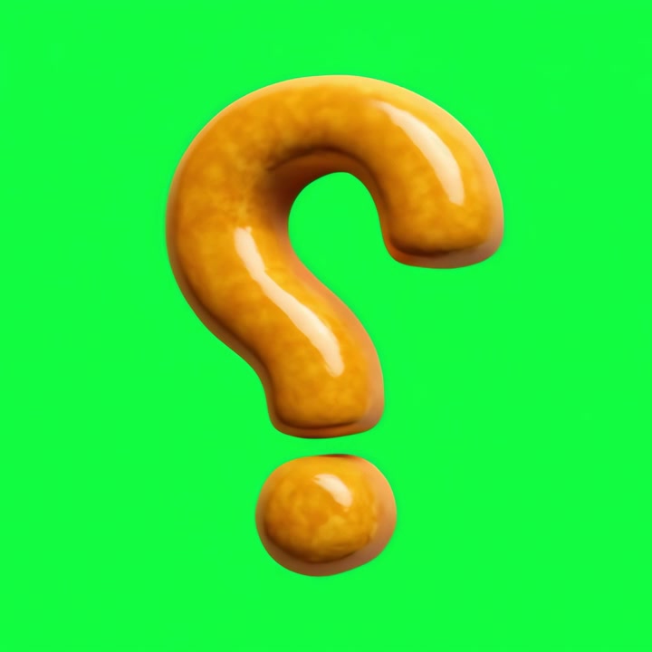 Animated 3D Question Mark Morphing into Exclamation Point