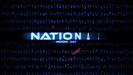 National Moon Day on digital screen with HUD elements