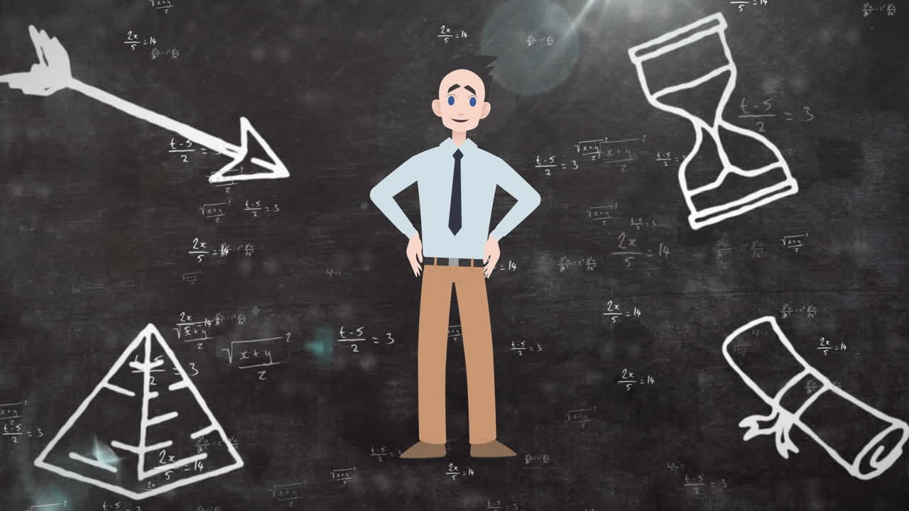 학교 그림 을 통해 이야기 하는 사람 의 애니메이션