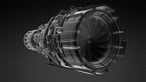 Drehen-Sie-Die-Turbine-Eines-Strahltriebwerks