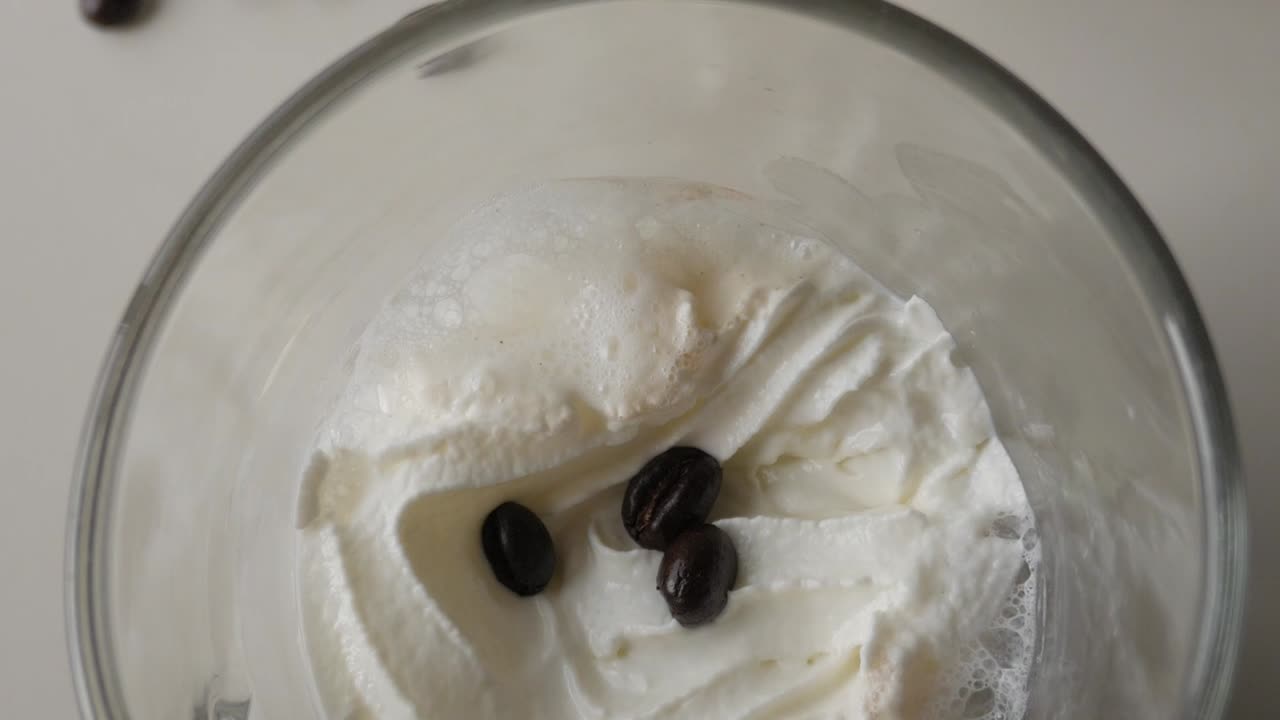Iced Coffee Drink with Whipped Cream