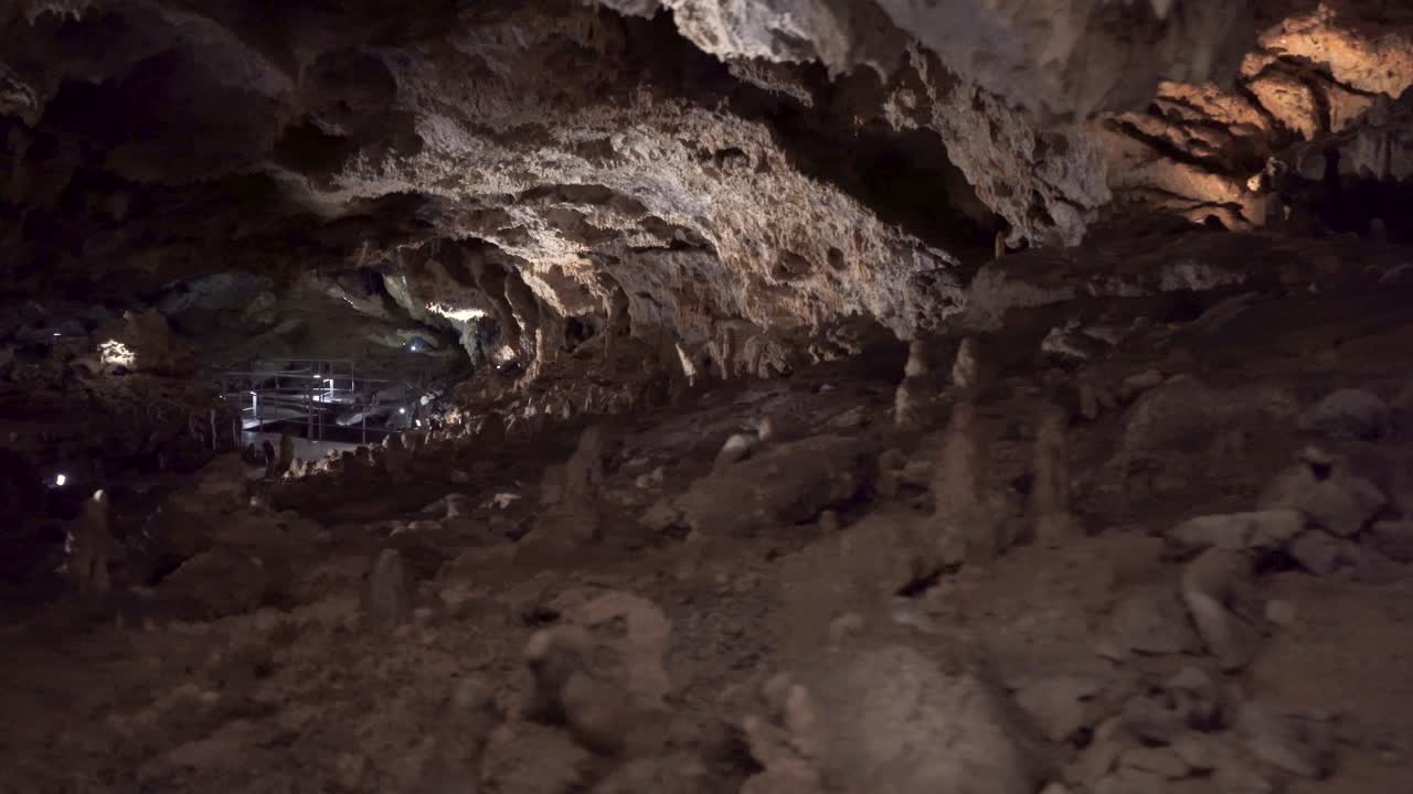 Demanovska Cave Of Liberty In Low Tatras Slovakia With Stalactites Stalagmites And Underground Waterfall Lake Most Visited Cave In Slovakia Natural Limestone Formations Captured In Cinematic 4K