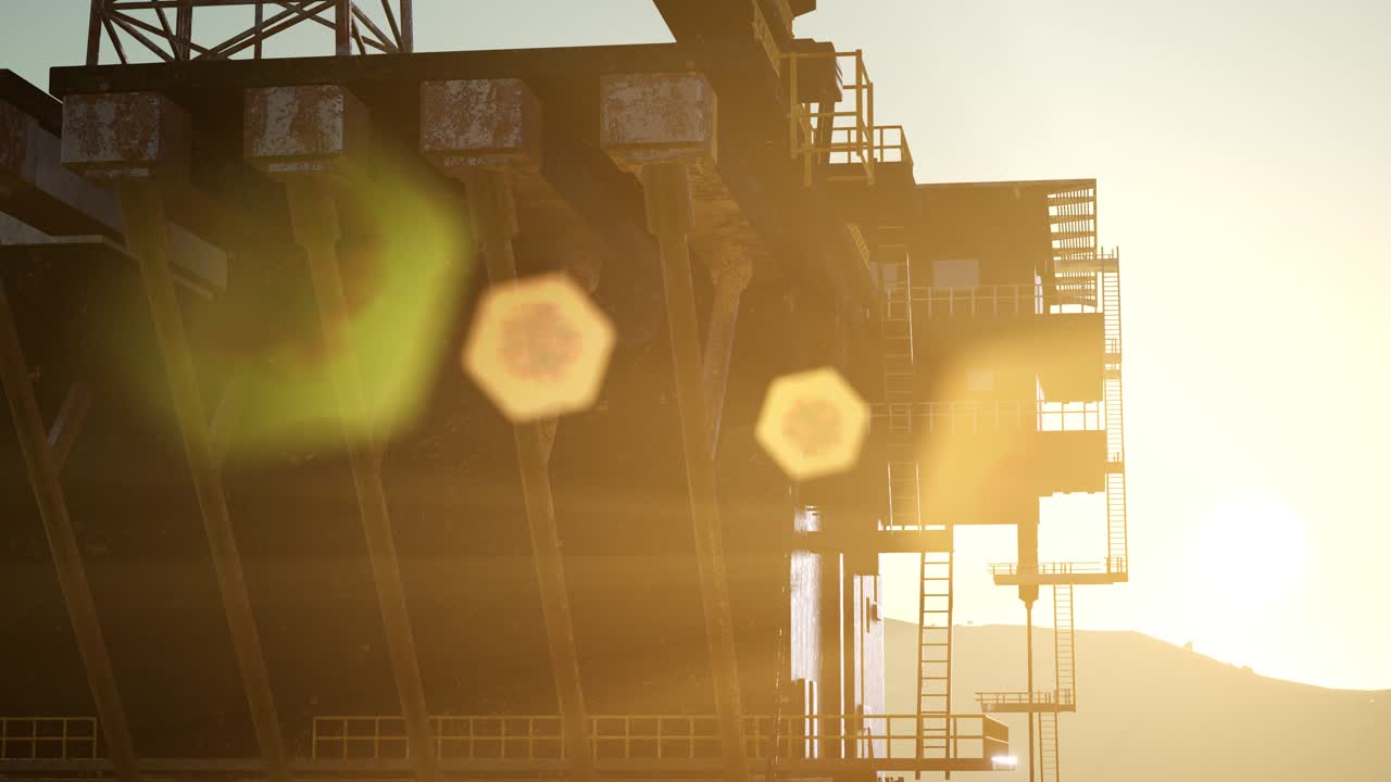 plataforma de perforación de petróleo en el mar