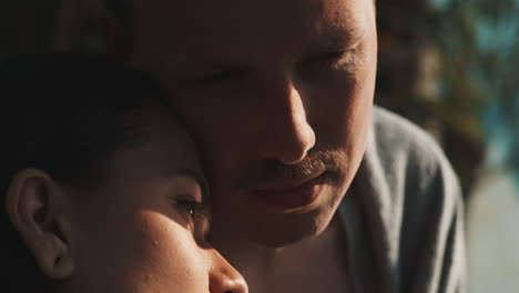 close up of a couple