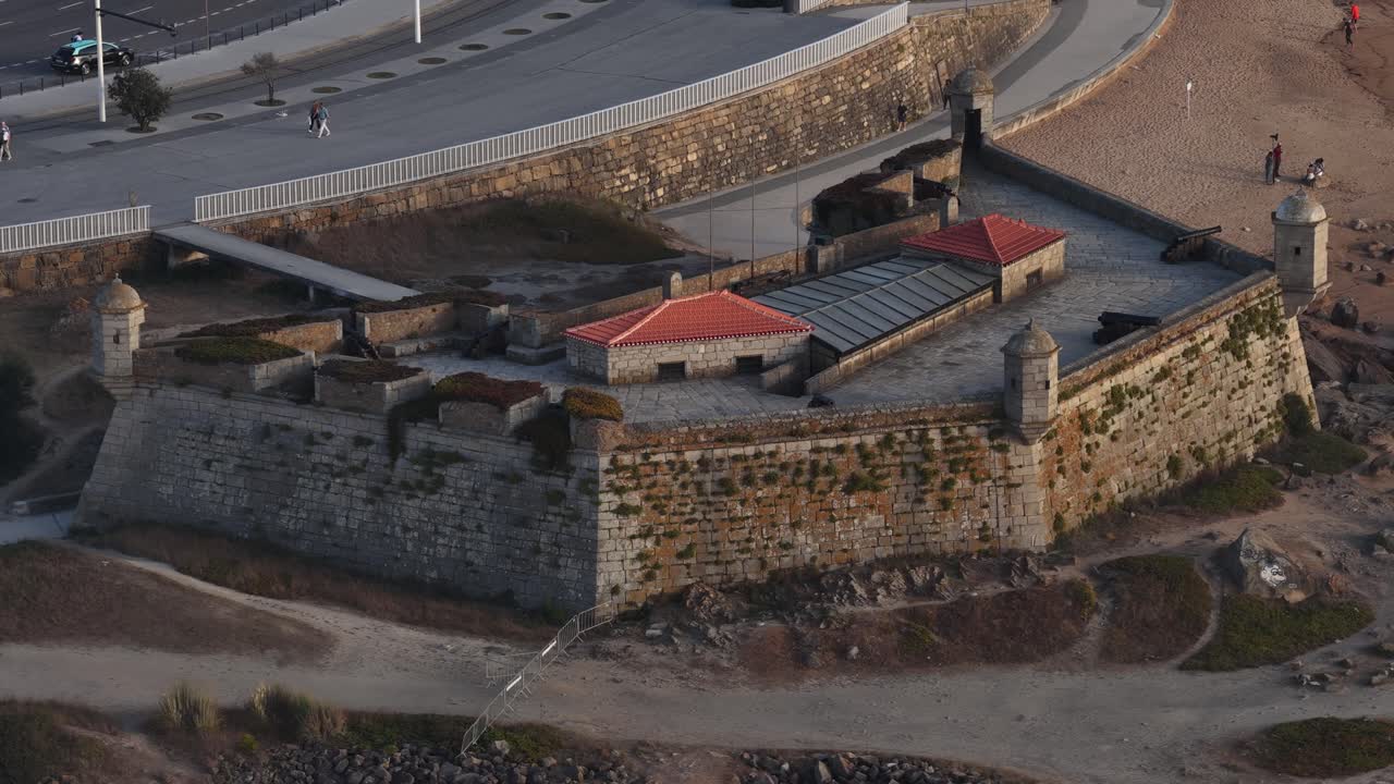 Aerial View of a Coastal Fort