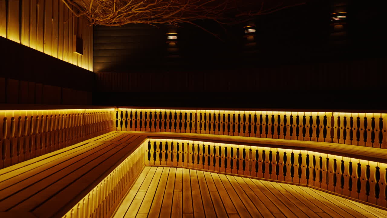 Cozy Wooden Sauna Interior