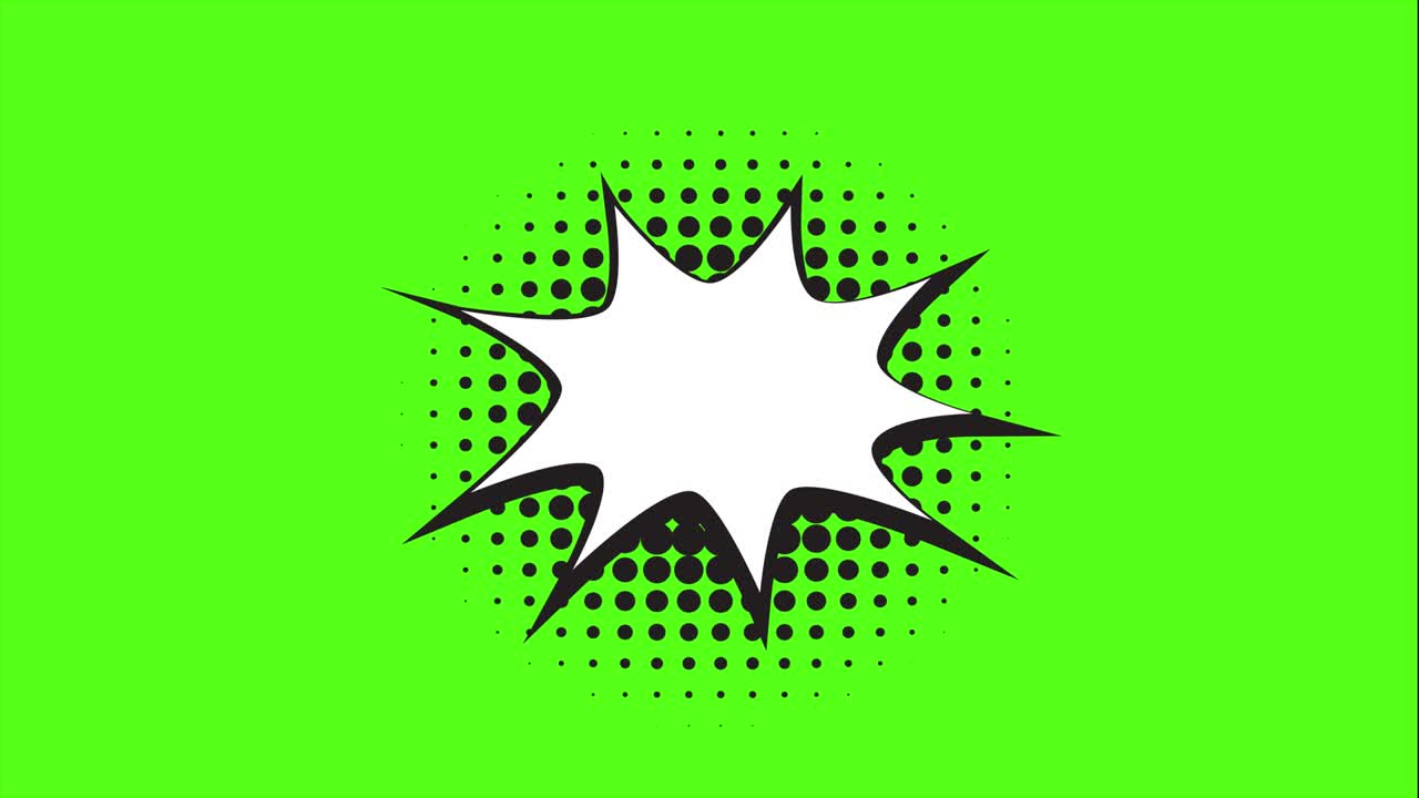 Blank speech bubble with space for writing text, on green screen. Can be used for social networks