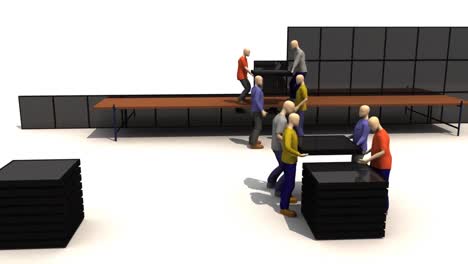 3d men presenting green sreen