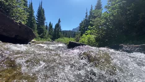 water-flowing-on-a-river-in-glacier-national-park-during-summer-time