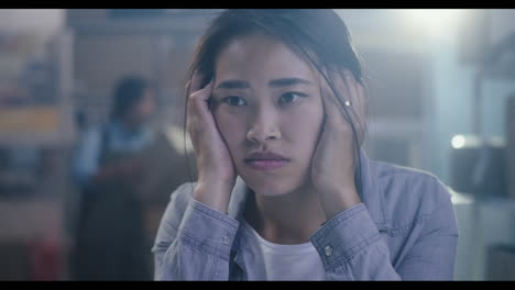 woman experiencing stress or anxiety