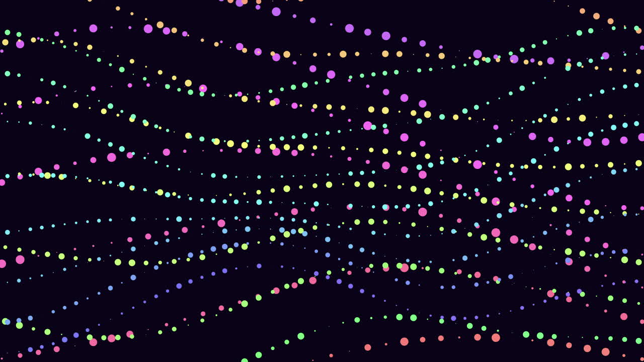웹 디자인 또는 그래픽에 완벽한 검은 바탕에 활기찬 폴카 점 패턴