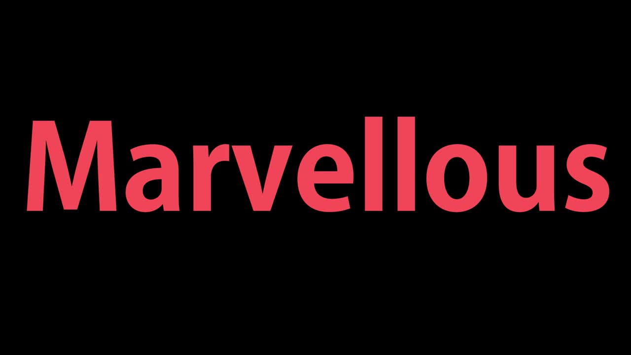 maravilloso texto animación mensaje gráficos de movimiento