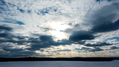 simultaneous movement of clouds of different levels, time lapses, video loop