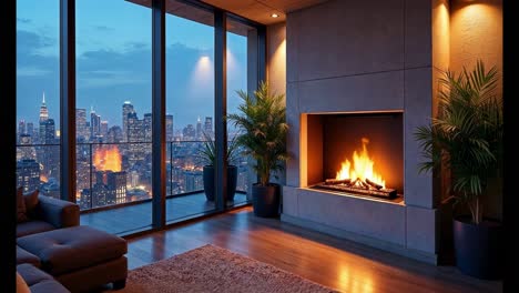 modern luxury apartment with city views