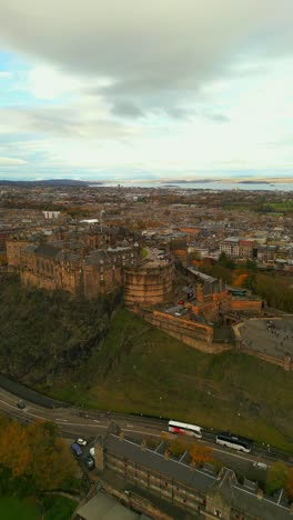 beautiful view of edinburgh castle, scotland