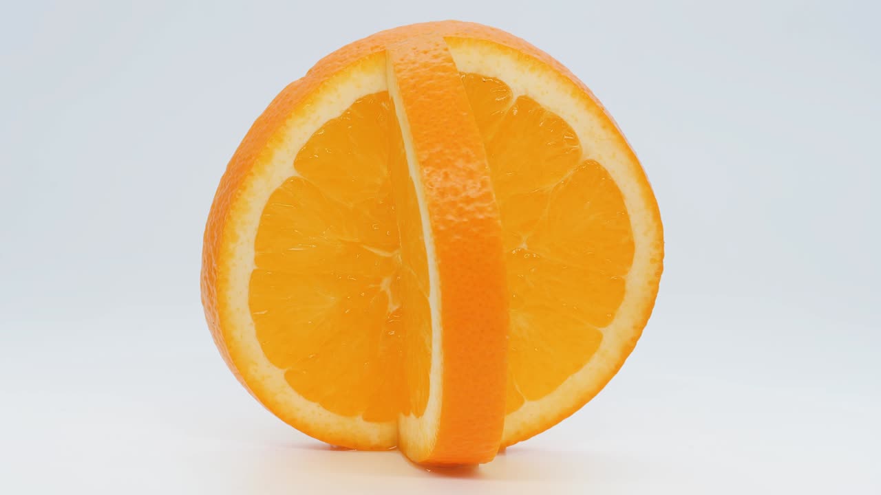 naranja sobre un fondo blanco.
