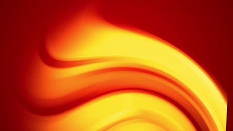 a red yellow gradient of a bright fire color changes slowly and cyclically. 4k smooth seamless looped abstract animation. 3d render of curved lines. 27