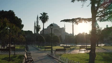 aerial view of hagia sophia in istanbul. 4k footage in turkey