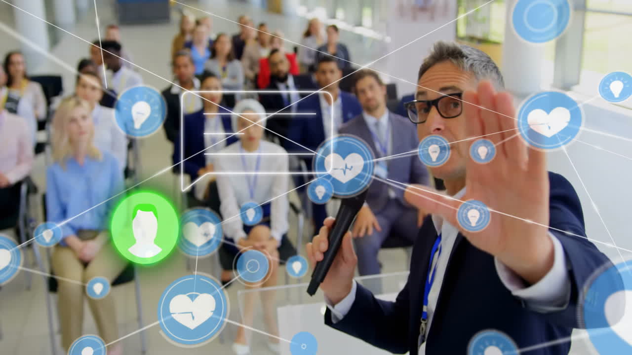 사무실 회의에서 다양한 동료들과의 연결망의 활성화