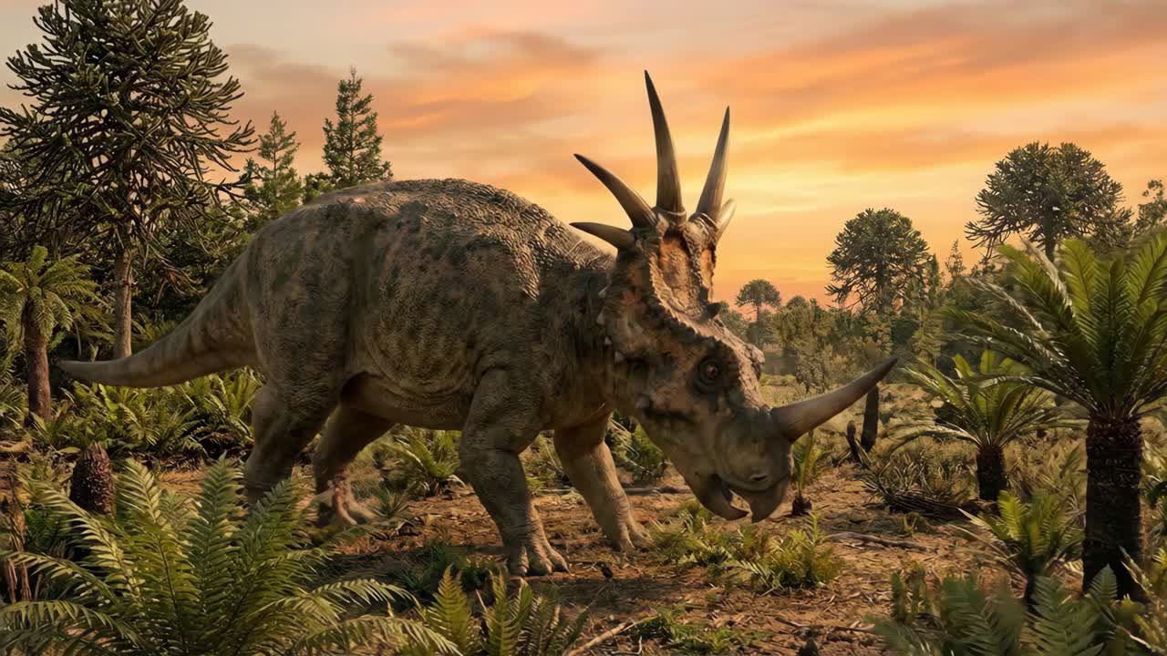 Styracosaurus in a prehistoric environment