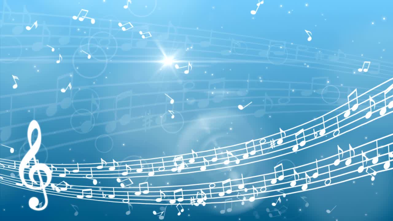 Abstract music background with notes