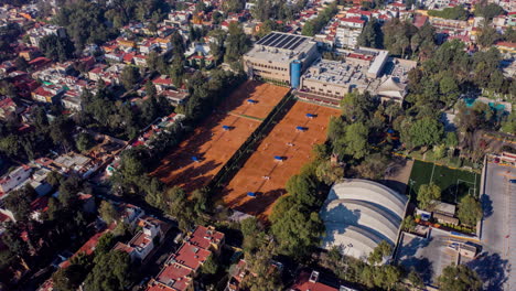 aerial hyperlpase of a tennis club in mexico city