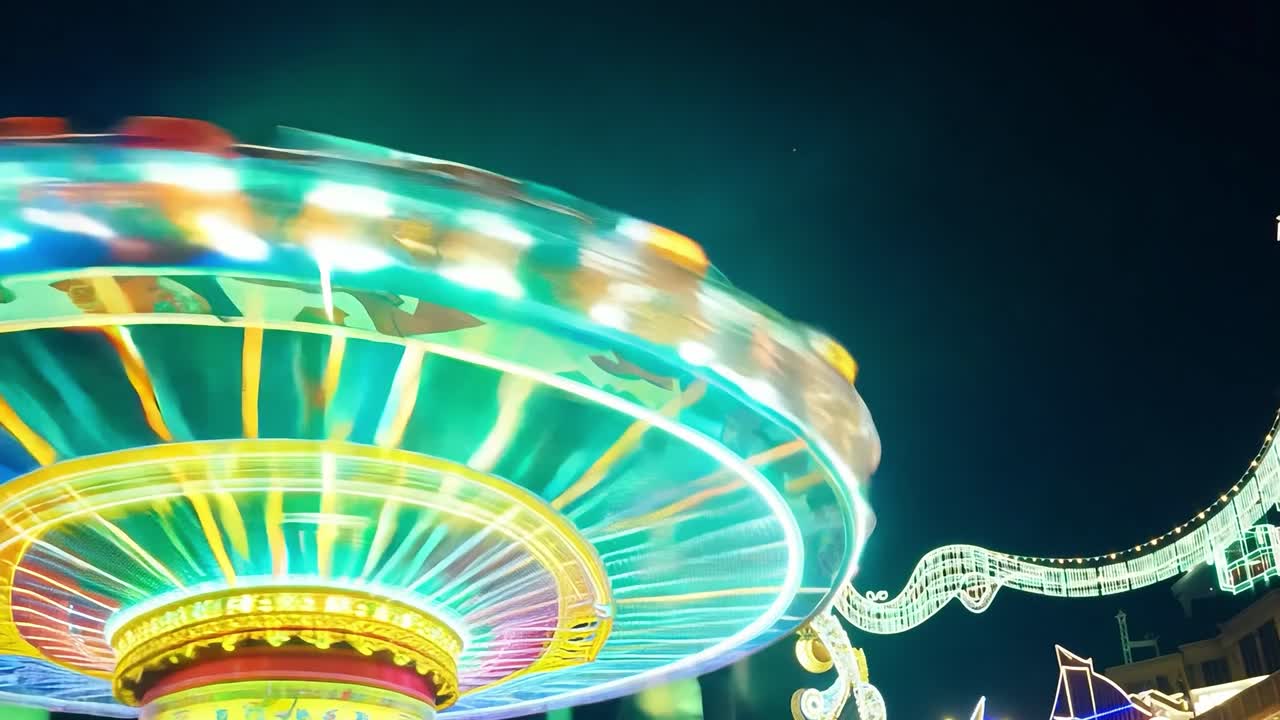 夜に回転するカルーセル