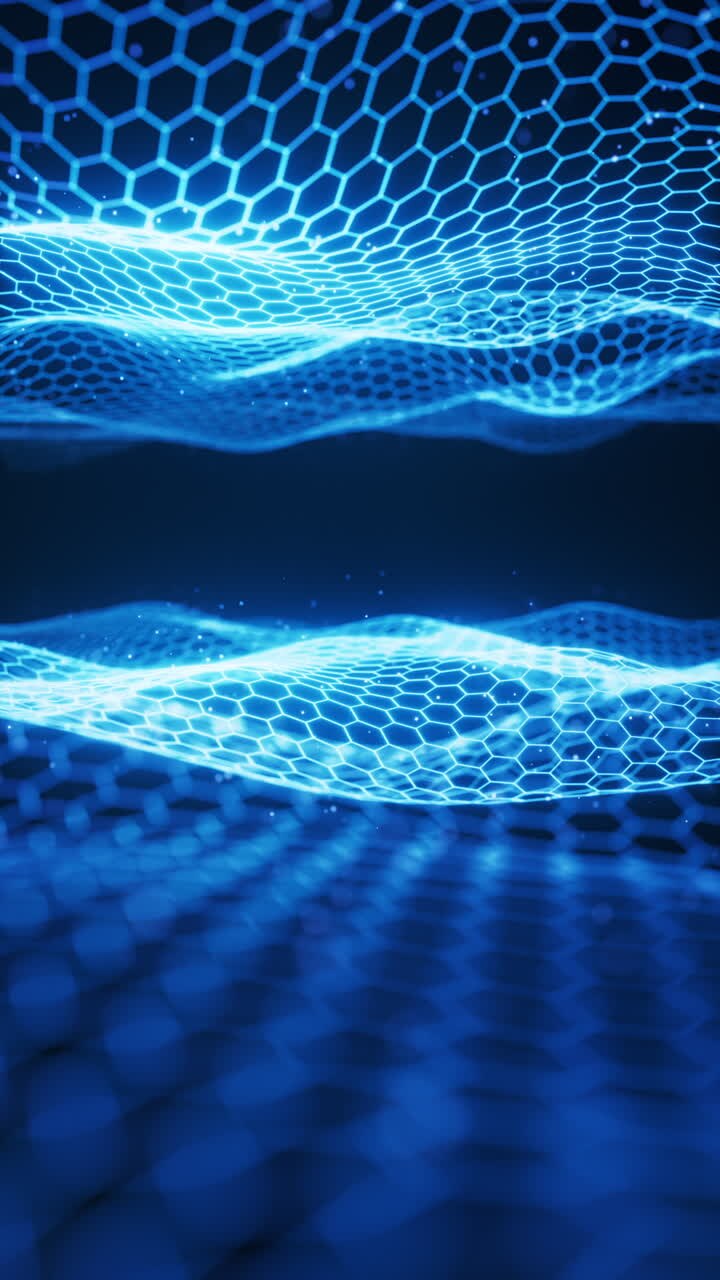 Sfondo grafico esagonale digitale, rendering 3D
