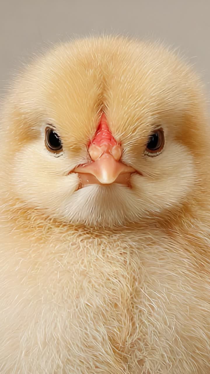 Adorable Chick Portrayed in Two Frames: A Close-Up Study of Its Charming Features and Expressions Capturing the Essence of Youth and Innocence in the Avian World