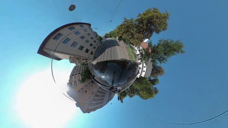 little planet format of munich in germany