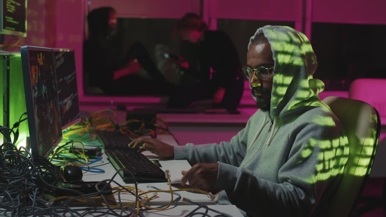 Modern Hacker Stealing Data