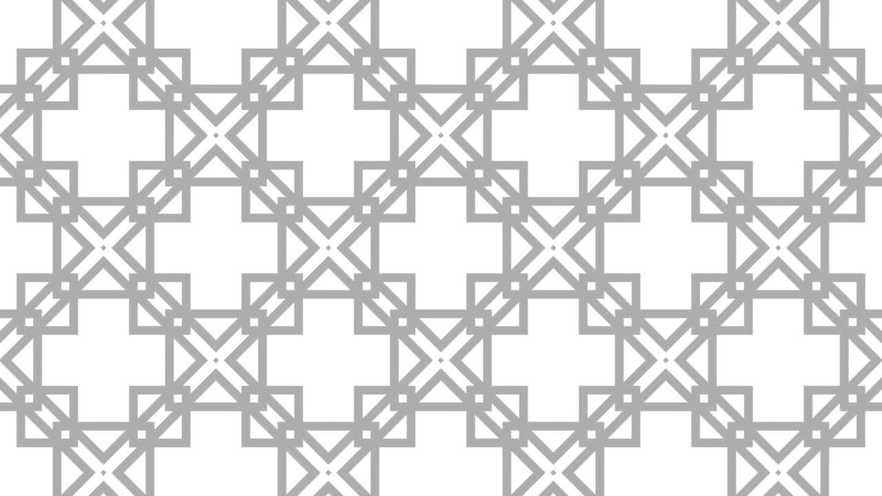 Graphic pattern in black and white with stroboscopic and hypnotic effect, while increasing in size and then reducing it.