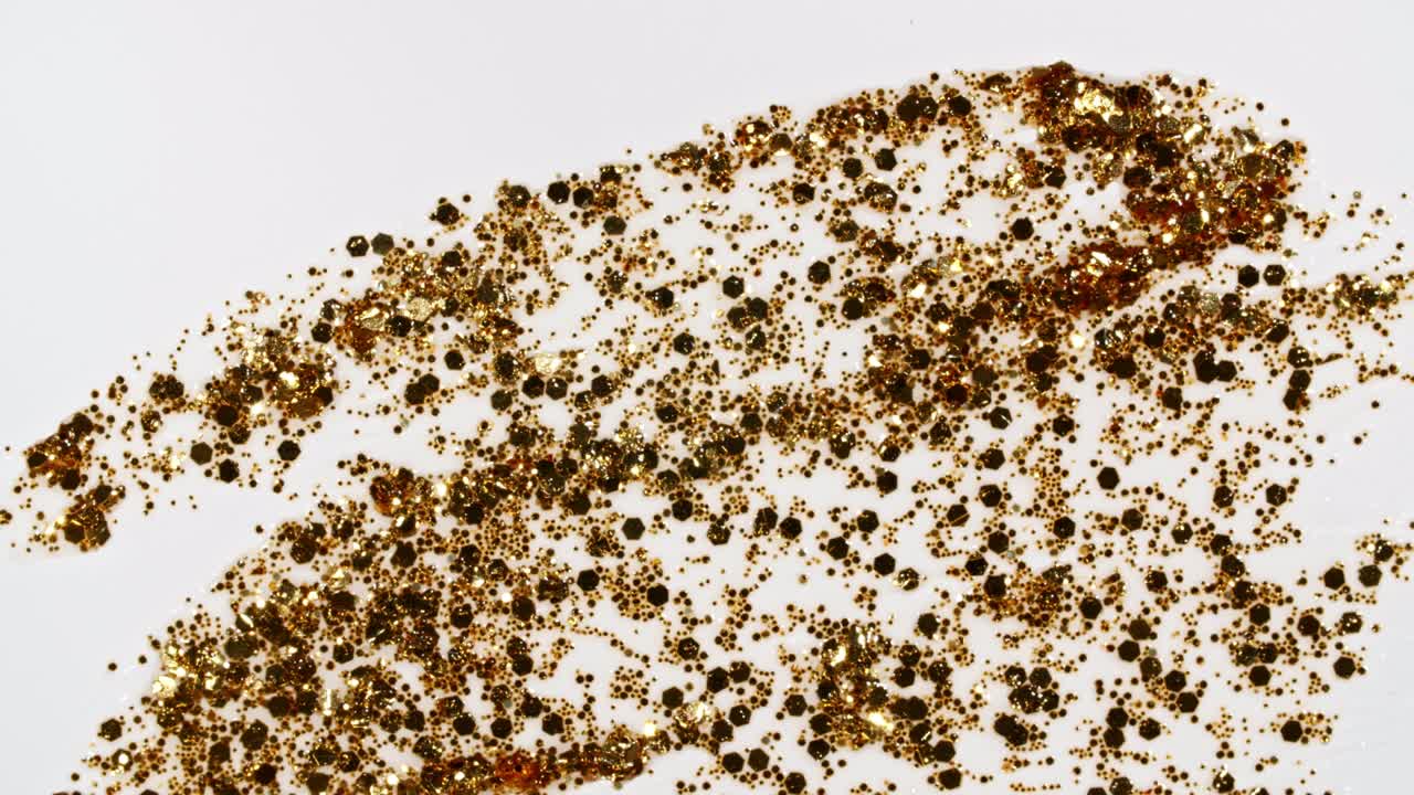 핑크색 바탕에 고립되어 적용 된 금색 페인트 브러쉬 스트로크, 금색 페인트 스미어 텍스처, 빛, 별, 반이는, 금색 반이는 텍스처 예술적 일러스트, 화장품의 스미어.