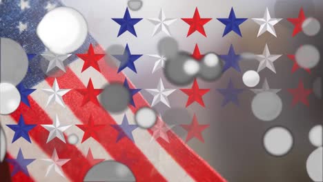 Animation-of-stars-in-red,-white-and-blue-of-flag-of-united-states-of-america