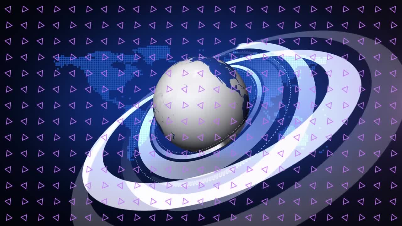 animación de formas y mapa del mundo en todo el mundo.