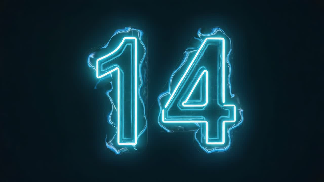 Neon Number 14