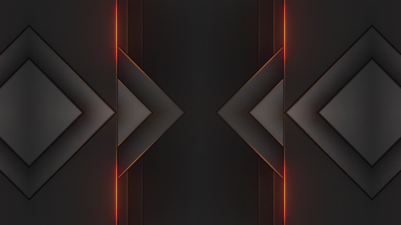 Dark Geometric Background with Orange Highlights