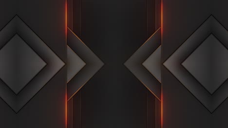 dark geometric background with orange highlights
