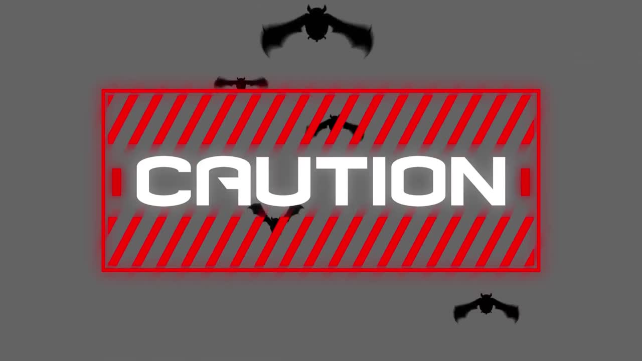 코로나 19에 대한 경고의 애니메이션 박 ⁇ 에 대한 텍스트