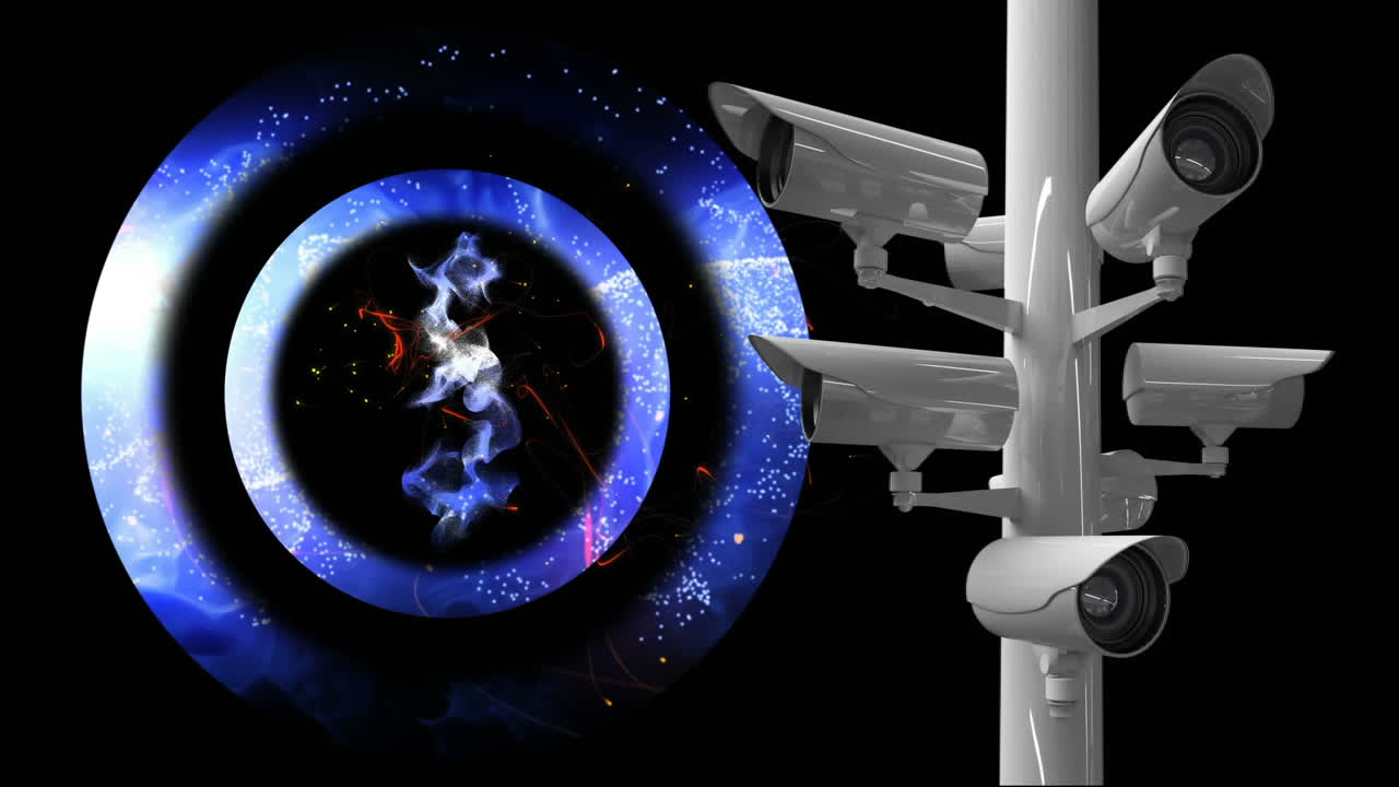 cámaras de cctv y cuenta atrás