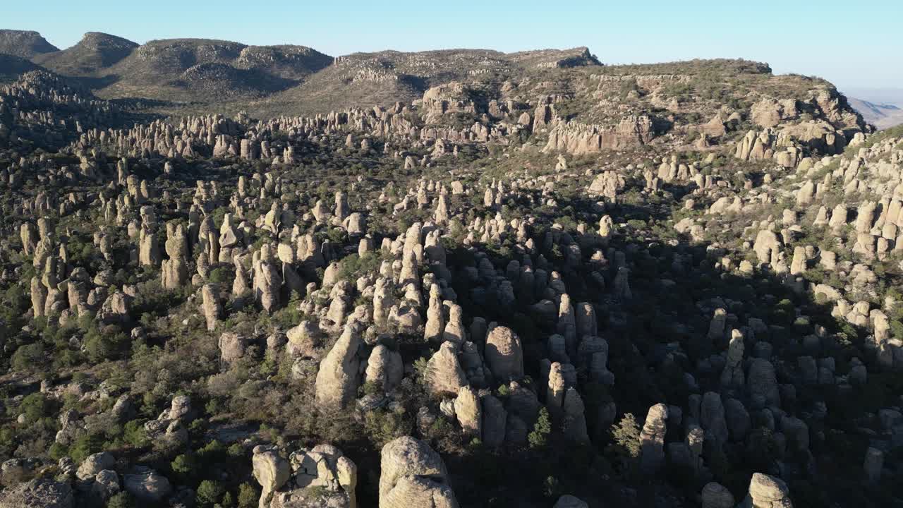 Breathtaking rock formations in Valle de los Monjes, Creel, Chihuahua, Mexico