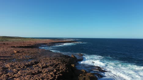 Drone-Footage-of-Carnarvon-Blowholes-in-Action,-Western-Australia