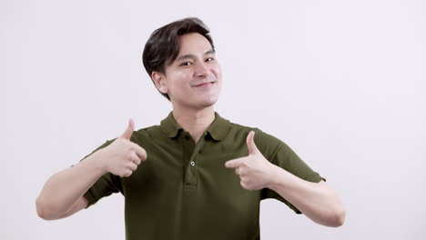a cheerful individual expresses positivity with thumbs up symbolizing success and happiness.