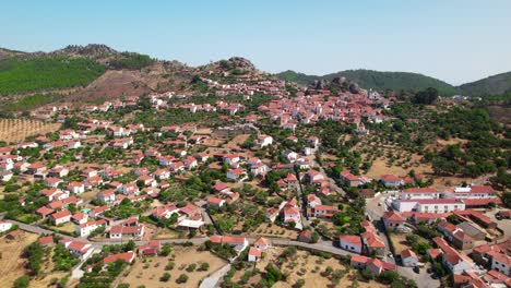 Drone Shot Village of Penha Garcia in Portugal