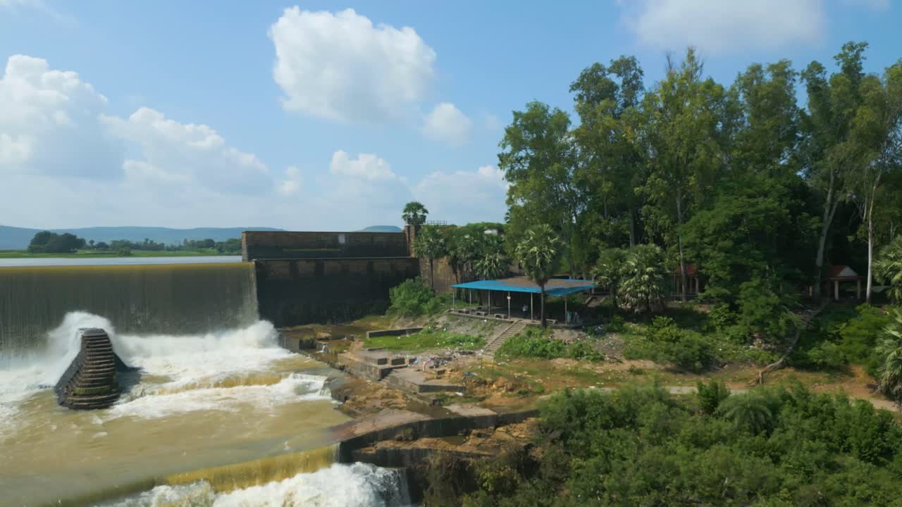 Waterfall Rajdari Devdari and Latif Shah Dam Aerial View